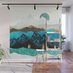 Teal Afternoon Wall Mural Gallery Image 1