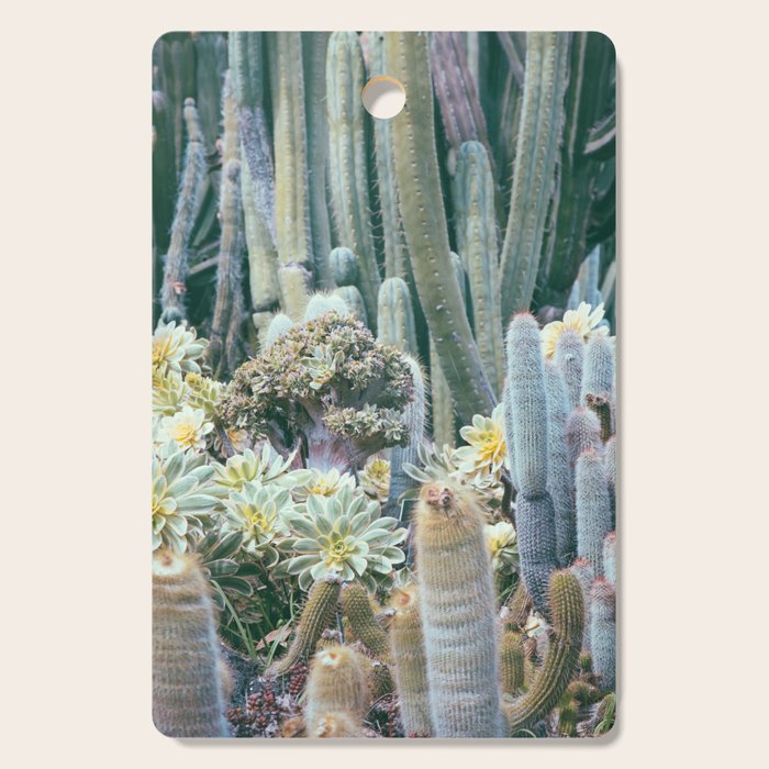 Cactus Garden #4 - Boho Botanical Cutting Board Gallery Image 1