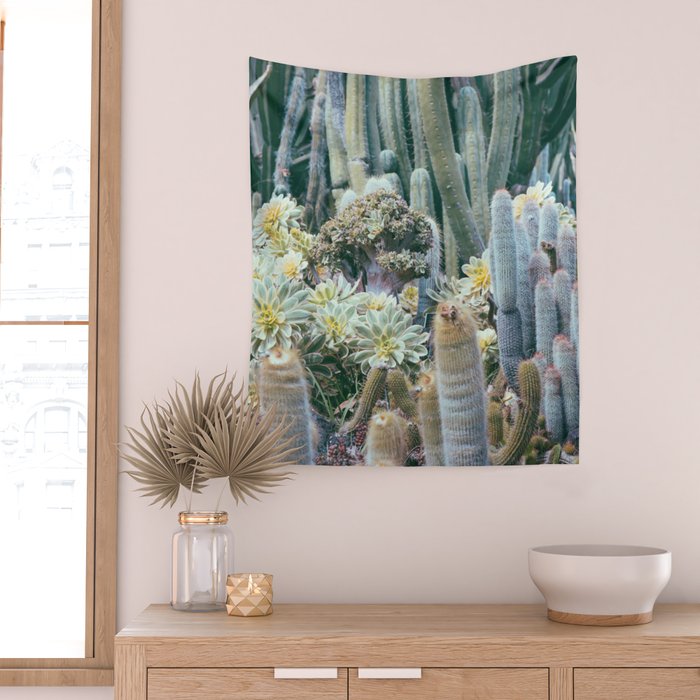 Cactus Garden #4 - Boho Botanical Wall Tapestry Gallery Image 2