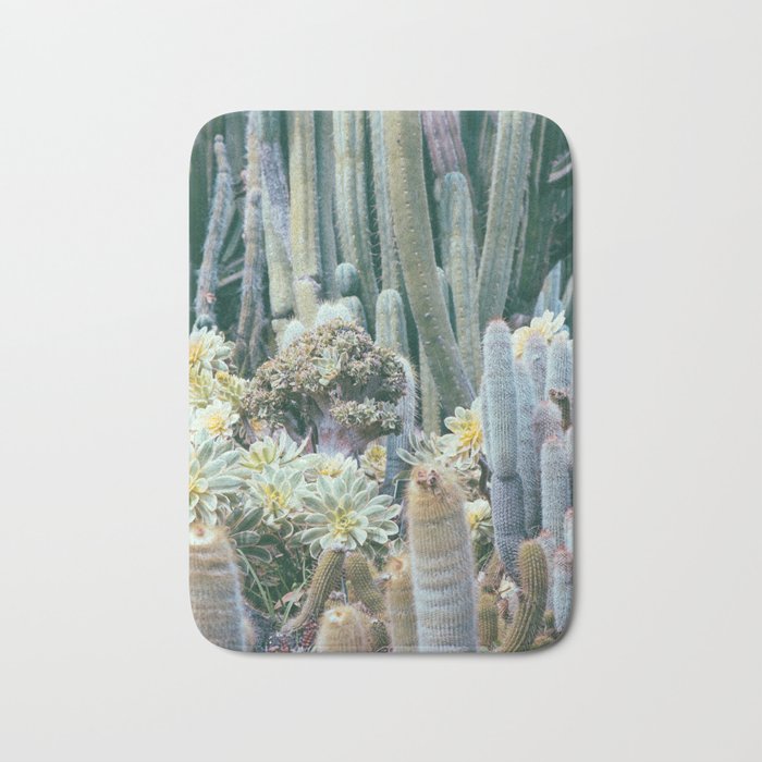 Cactus Garden #4 - Boho Botanical Bath Mat Gallery Image 1