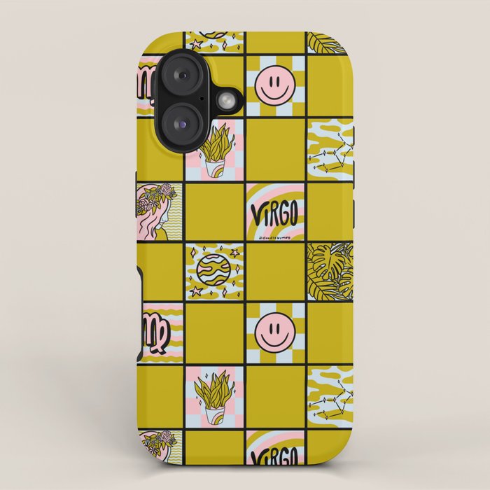 Virgo Checkered Print iPhone Case Gallery Image 1