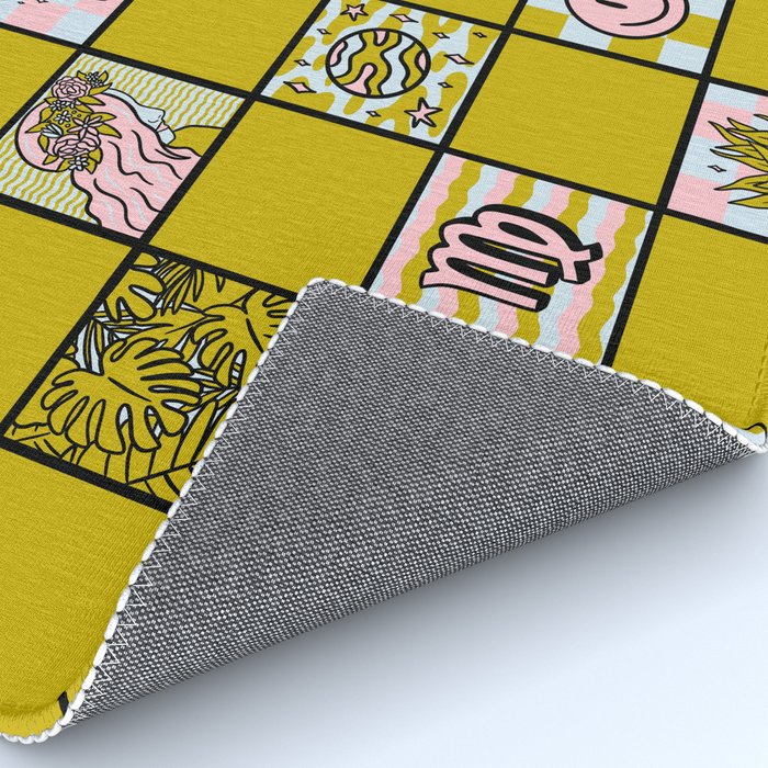 Virgo Checkered Print Rug Gallery Image 4
