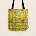 Virgo Checkered Print Tote Bag Gallery Image 1