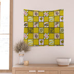 Virgo Checkered Print Wall Tapestry Gallery Image 2