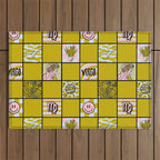 Virgo Checkered Print Outdoor Rug Gallery Image 1
