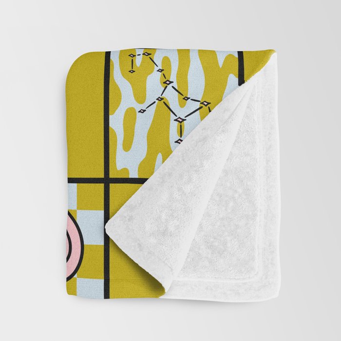 Virgo Checkered Print Throw Blanket Gallery Image 3