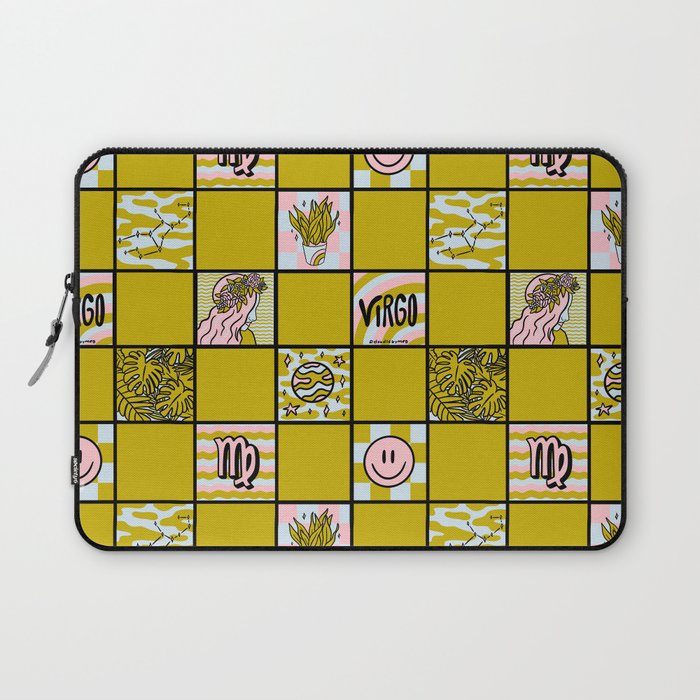 Virgo Checkered Print Laptop Sleeve Gallery Image 1