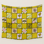 Virgo Checkered Print Wall Tapestry Gallery Image 4