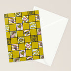 Virgo Checkered Print Stationery Card Gallery Image 2