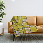 Virgo Checkered Print Throw Blanket Gallery Image 1