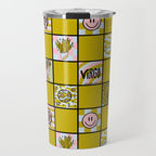 Virgo Checkered Print Travel Mug Gallery Image 1