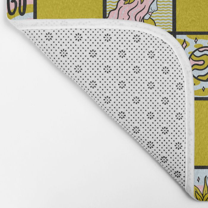 Virgo Checkered Print Bath Mat Gallery Image 2