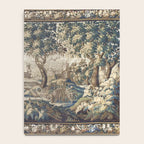 Antique French Aubusson Verdure Forest River Swans Tapestry Notebook Gallery Image 4