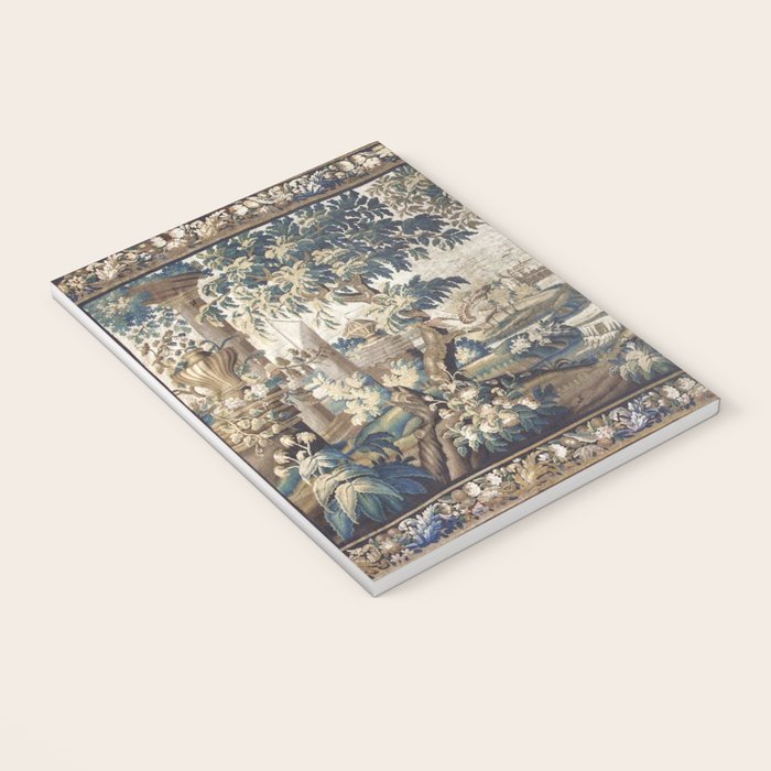Antique French Aubusson Verdure Forest River Swans Tapestry Notebook Gallery Image 3