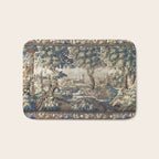 Antique French Aubusson Verdure Forest River Swans Tapestry Bath Mat Gallery Image 1