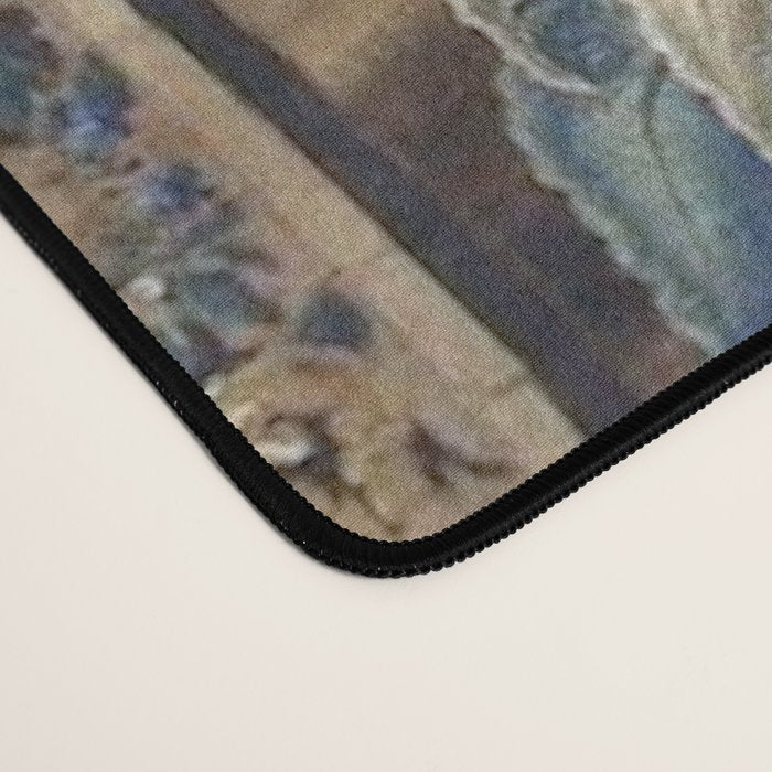 Antique French Aubusson Verdure Forest River Swans Tapestry Desk Mat Gallery Image 4