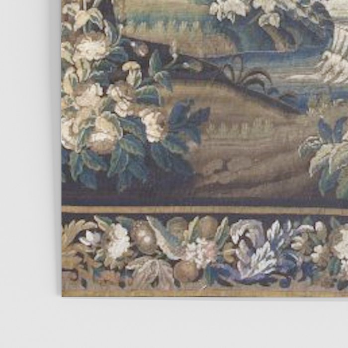Antique French Aubusson Verdure Forest River Swans Tapestry Poster Gallery Image 3