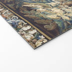 Antique French Aubusson Verdure Forest River Swans Tapestry Welcome Mat Gallery Image 2