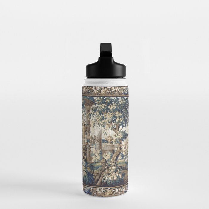 Antique French Aubusson Verdure Forest River Swans Tapestry Water Bottle Gallery Image 3