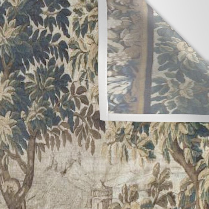 Antique French Aubusson Verdure Forest River Swans Tapestry Wall Tapestry Gallery Image 3