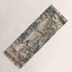 Antique French Aubusson Verdure Forest River Swans Tapestry Yoga Mat Gallery Image 1