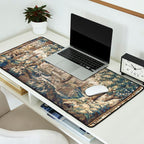 Antique French Aubusson Verdure Forest River Swans Tapestry Desk Mat Gallery Image 2