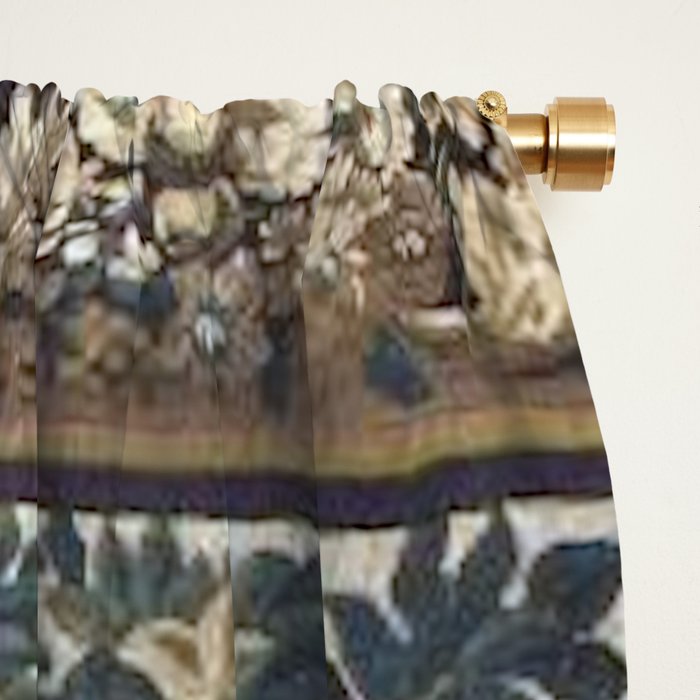 Antique French Aubusson Verdure Forest River Swans Tapestry Window Curtain Gallery Image 2