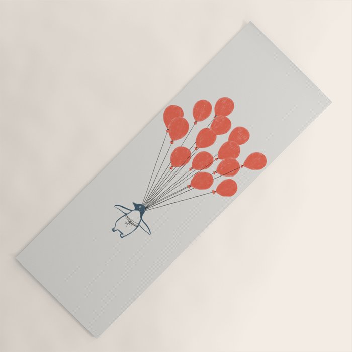 Penguin Balloons Yoga Mat Gallery Image 1