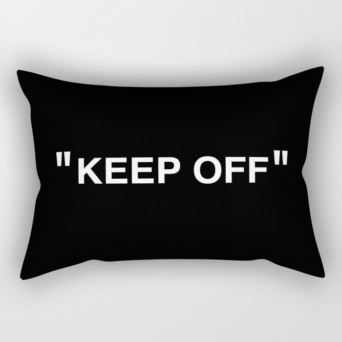 "KEEP OFF" Dark Edition Rectangular Pillow Gallery Image 2