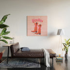 YEEE HAW Cowgirl Boots Wood Wall Art Gallery Image 2