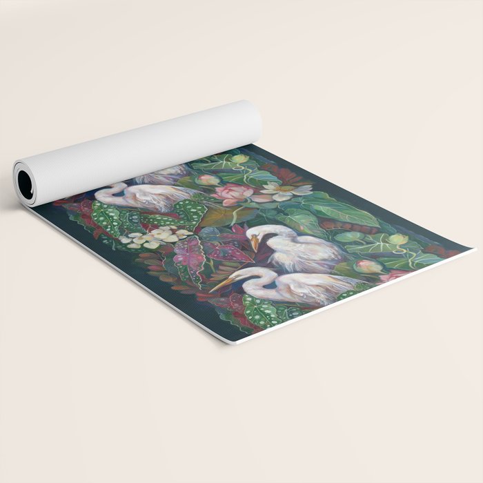 Begonia Egret  Yoga Mat Gallery Image 2