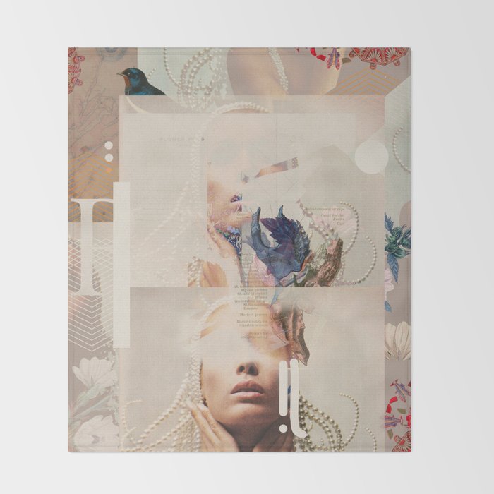 Fractionalized Elegance Throw Blanket Gallery Image 2