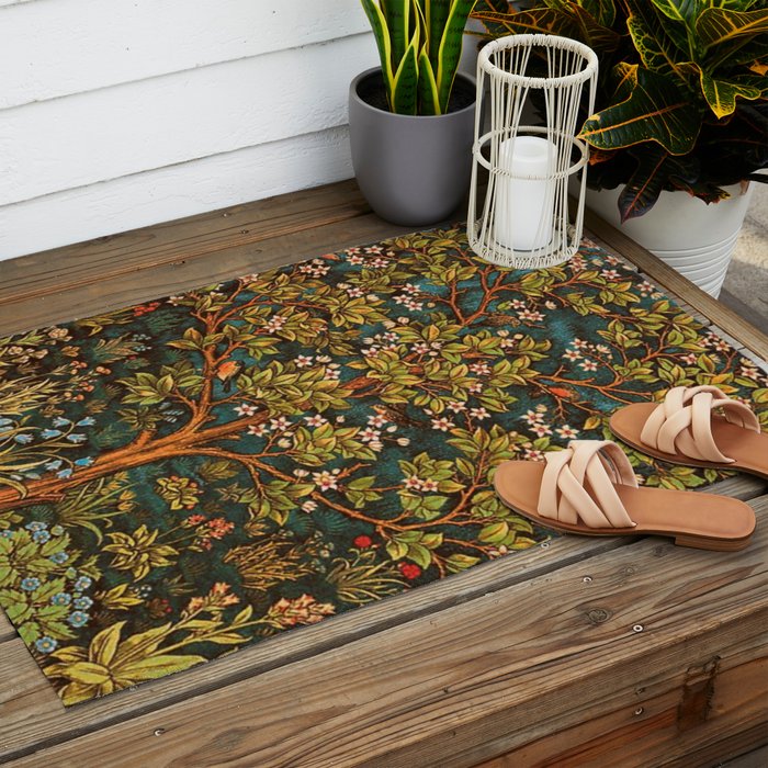 William Morris Tree Of Life, Morris floral,No, 2. Outdoor Rug Gallery Image 2