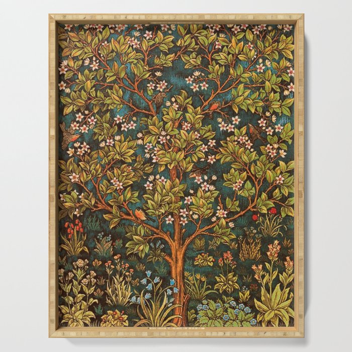 William Morris Tree Of Life, Morris floral,No, 2. Serving Tray Gallery Image 1