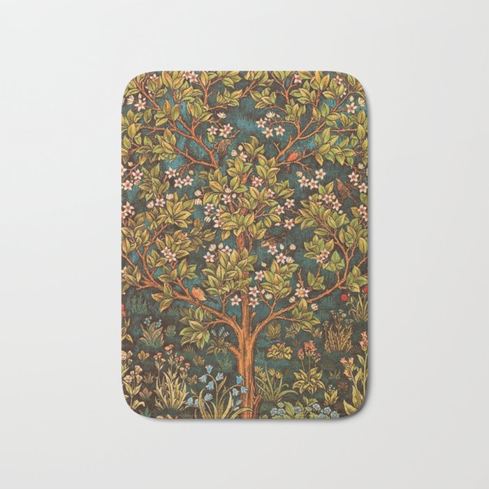 William Morris Tree Of Life, Morris floral,No, 2. Bath Mat Gallery Image 1