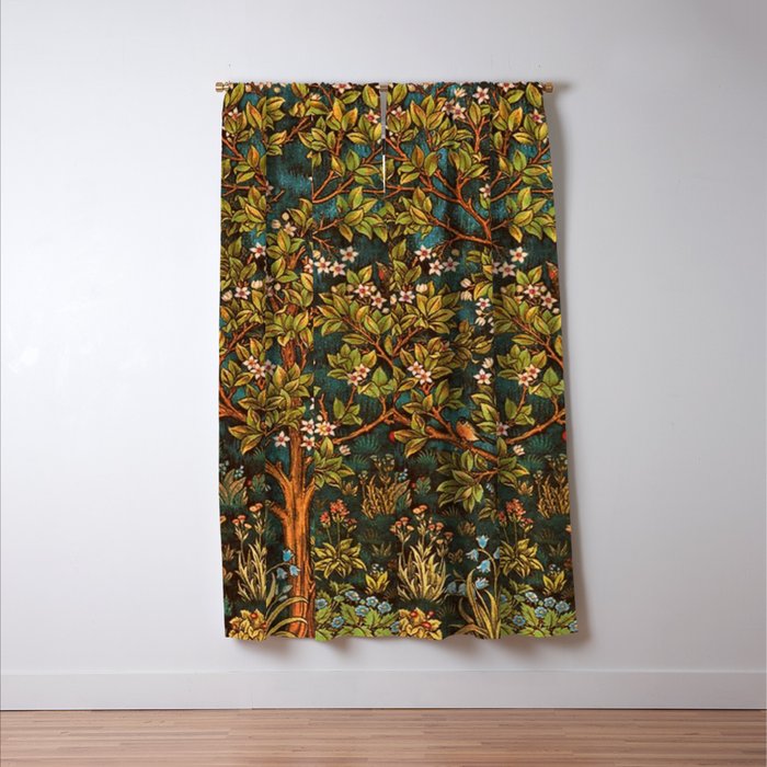 William Morris Tree Of Life, Morris floral,No, 2. Window Curtain Gallery Image 3