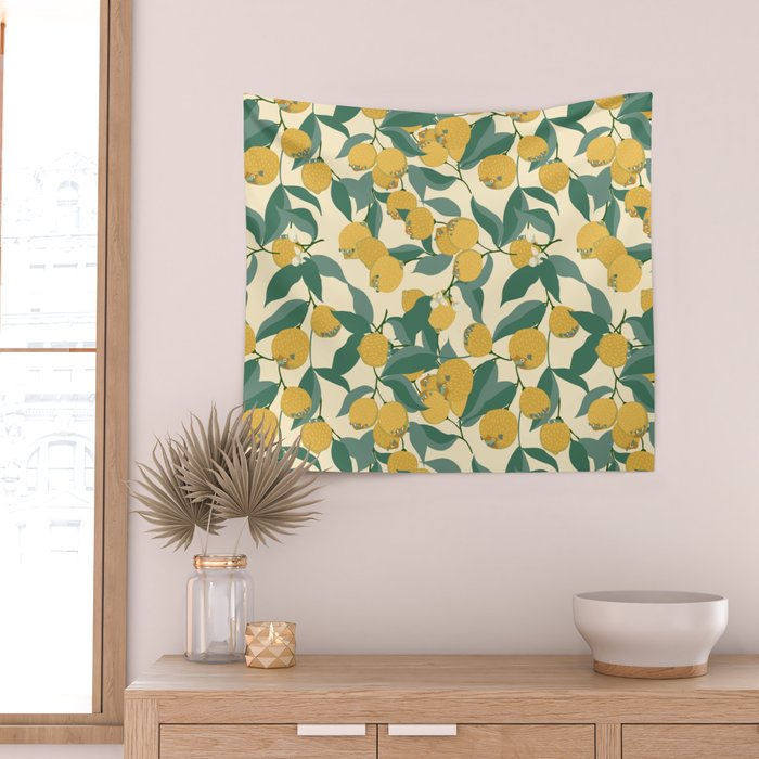Lemon Pugs Wall Tapestry Gallery Image 2