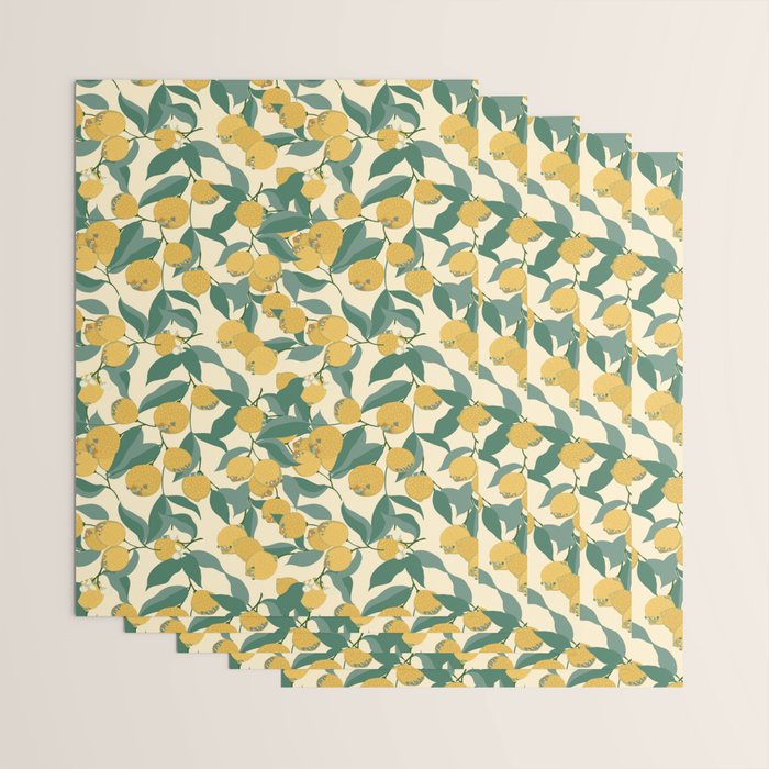 Lemon Pugs Wrapping Paper Gallery Image 3