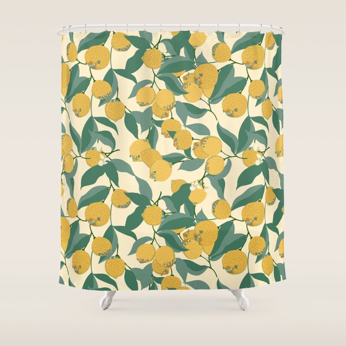 Lemon Pugs Shower Curtain Gallery Image 1