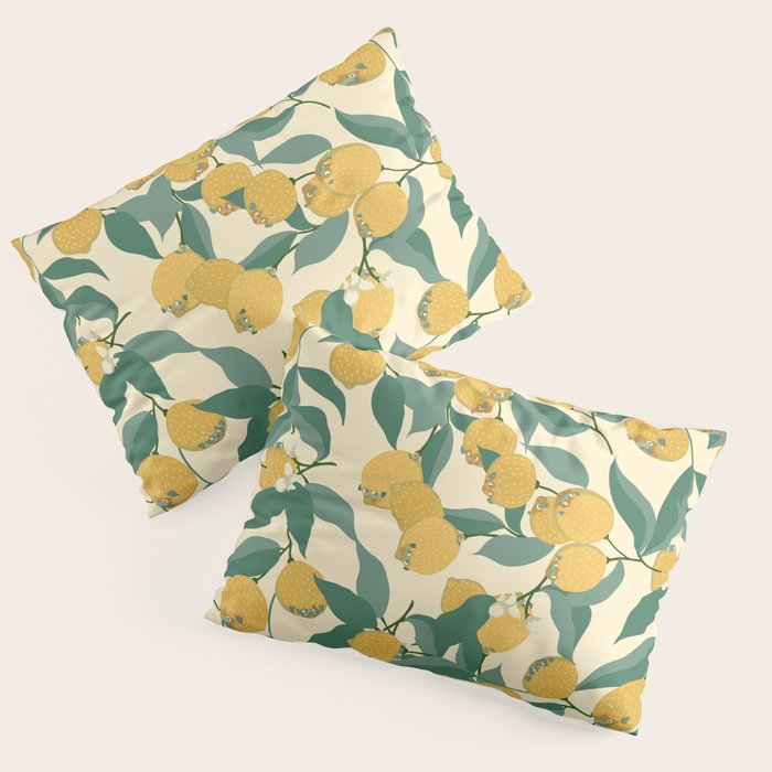 Lemon Pugs Pillow Sham Gallery Image 1