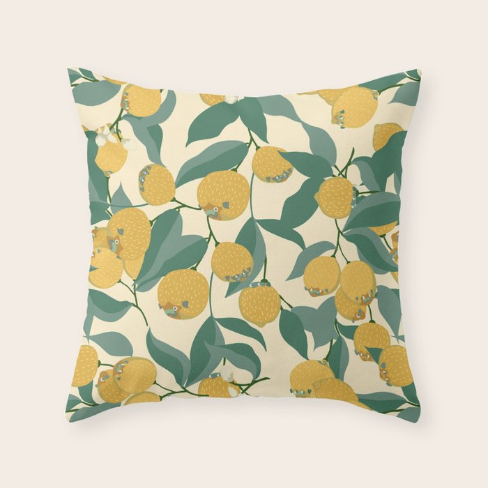 Lemon Pugs Throw Pillow Gallery Image 6