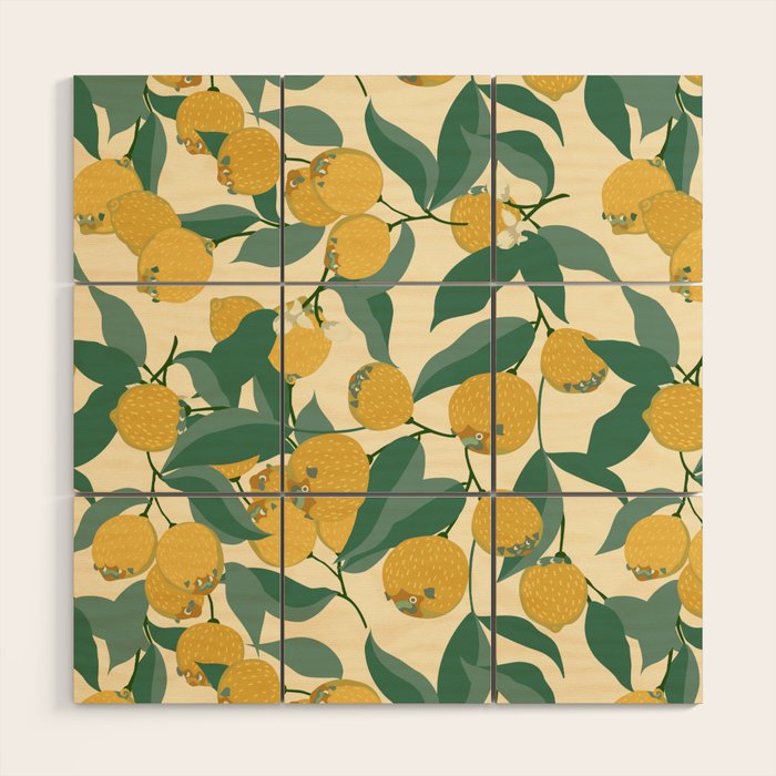 Lemon Pugs Wood Wall Art Gallery Image 1