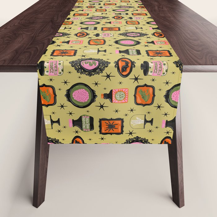 Eerie Oddities Halloween Pattern Table Runner Gallery Image 1