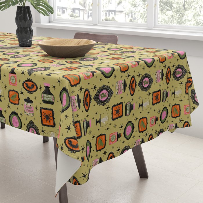 Eerie Oddities Halloween Pattern Tablecloth Gallery Image 3