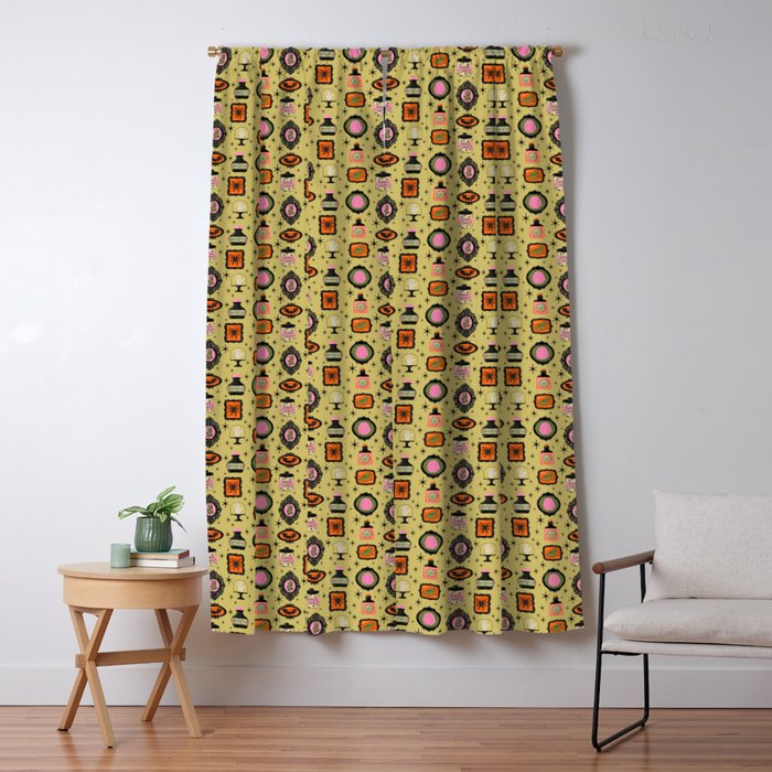 Eerie Oddities Halloween Pattern Window Curtain Gallery Image 5