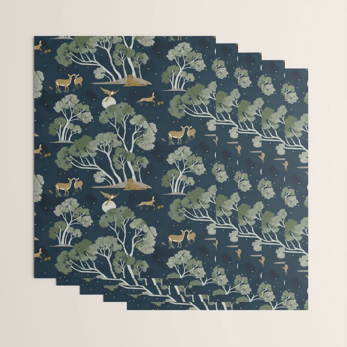 A Forest Awakens Full Moon Wrapping Paper Gallery Image 3