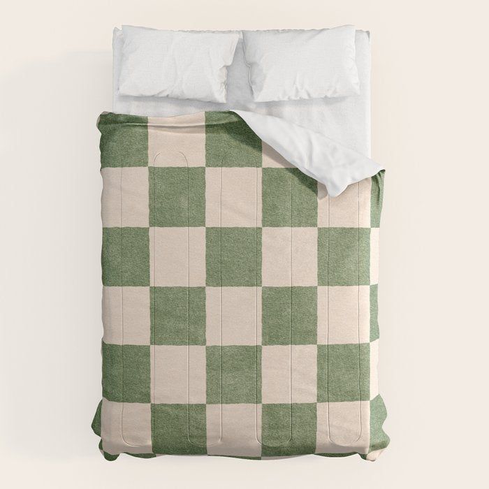 CHECKER - 001 - Olive Comforter Gallery Image 1
