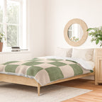 CHECKER - 001 - Olive Duvet Cover Gallery Image 2