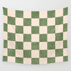 CHECKER - 001 - Olive Wall Tapestry Gallery Image 4
