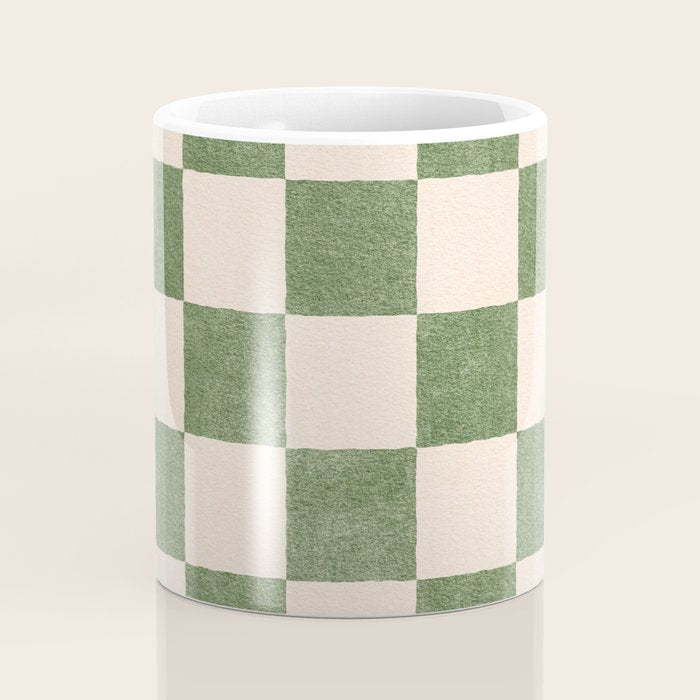 CHECKER - 001 - Olive Coffee Mug Gallery Image 4